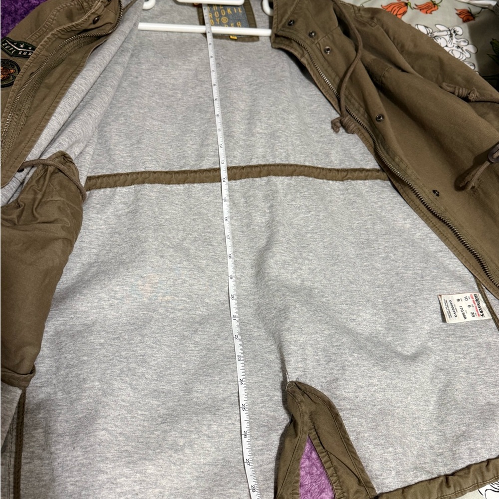Superdry Military Field Jacket in Khaki Brown - Picture 5 of 10